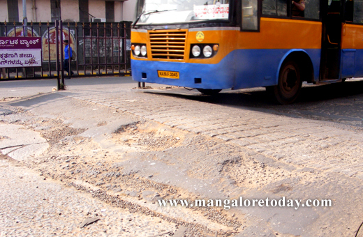 Bad condition of Mangalore Roads